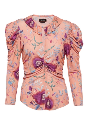 Isabel Marant Jen floral velvet top