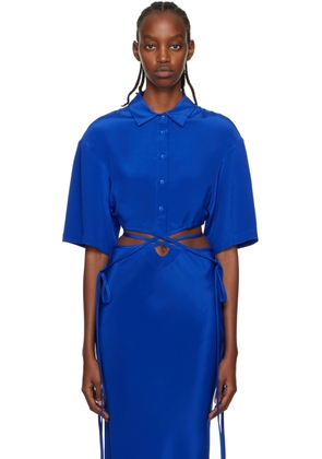 Christopher Esber Blue Wrap Shirt