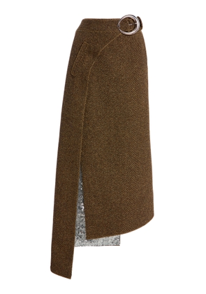 Rabanne Sequined Wool-Blend Maxi Wrap Skirt - Moda Operandi