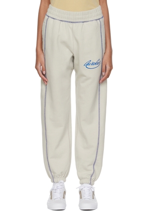 Awake NY Off-White Cotton Lounge Pants