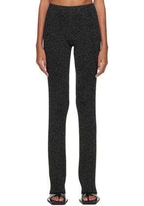 Dion Lee Black Reflective Lounge Pants