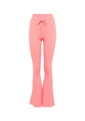 Live The Process Super Flare ribbed-knit high-rise pants