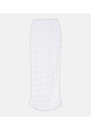 Anna Kosturova Rosette crochet cotton midi skirt