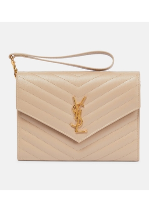 Saint Laurent Cassandre Small matelasse leather clutch