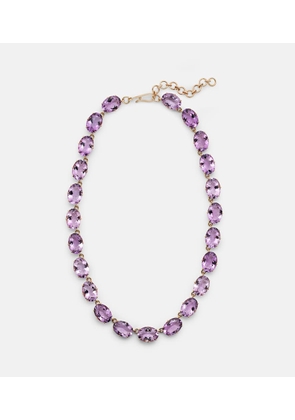 Ileana Makri 18kt and 14kt gold necklace with amethysts