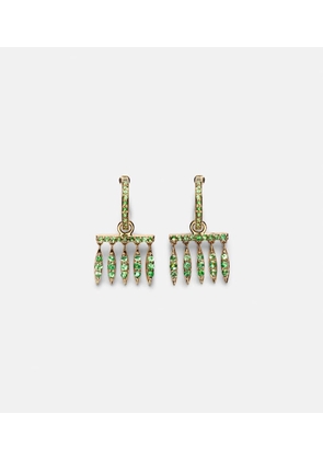 Ileana Makri 18kt gold earrings with tsavorites