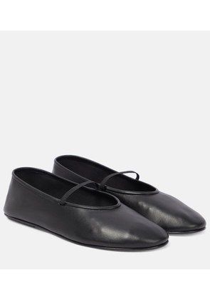 The Row Leather ballet flats