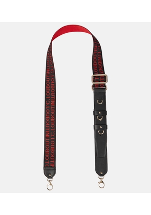 Christian Louboutin Leather-trimmed shoulder strap