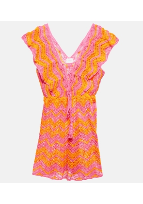 Anna Kosturova Melissa crocheted cotton minidress