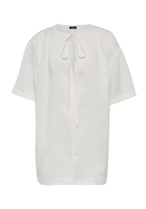 Joseph Tie-neck ramie blouse