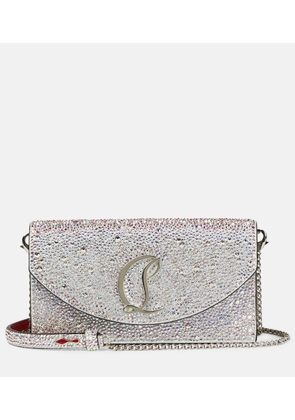 Christian Louboutin Loubi54 embellished leather clutch