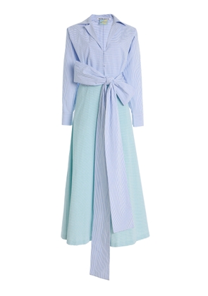 Bernadette Exclusive Riviera Clarence Striped Cotton Maxi Shirt Dress - Moda Operandi