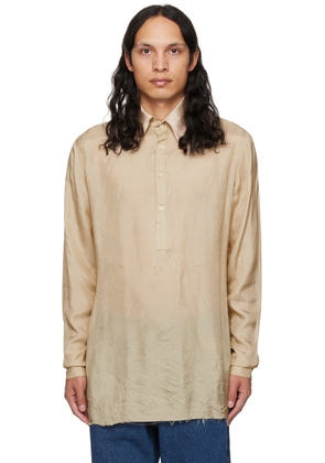 Edward Cuming SSENSE Exclusive Beige Fitted Polo