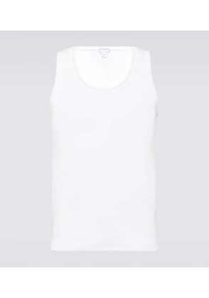 Bottega Veneta Ribbed-knit cotton-blend tank top