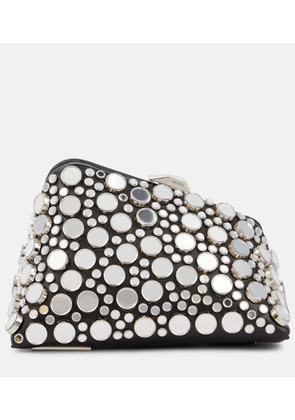 The Attico Midnight Mini studded leather clutch