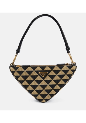 Prada Triangolo Mini jacquard shoulder bag