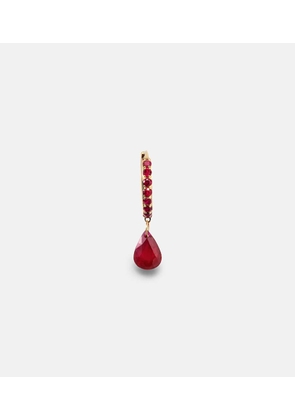 Persee Piercing 18kt gold single earring with ruby