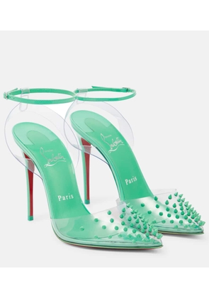 Christian Louboutin Spikoo 100 PVC and leather pumps