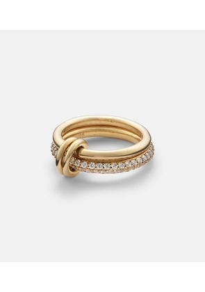 Spinelli Kilcollin Virgo 18kt gold linked rings with white diamonds