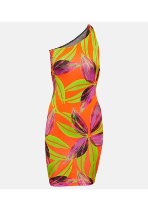 Louisa Ballou Plunge one-shoulder minidress