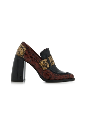 Jimmy Choo Tylor Snake-Effect Leather Loafers - Moda Operandi