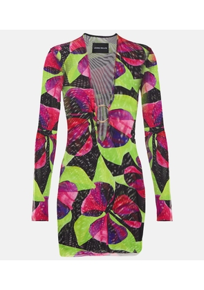 Louisa Ballou Helios printed mesh minidress