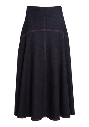 Jacquemus The de-Nîmes Triangle Denim Midi Skirt - Moda Operandi