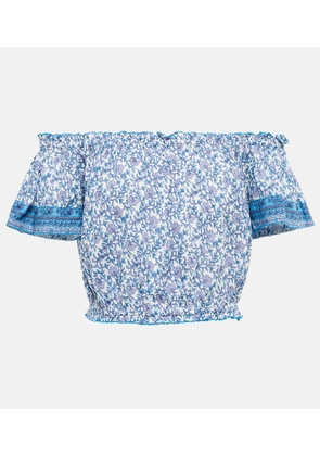 Poupette St Barth Camilla floral off-shoulder top