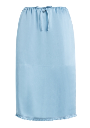 Prada Silk-Satin Midi Skirt - Moda Operandi