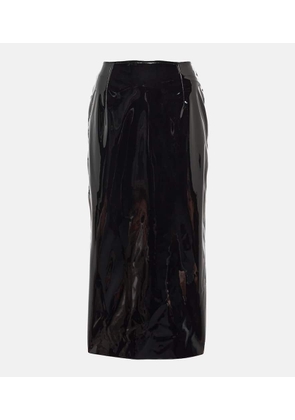 Alessandra Rich Vinyl midi skirt