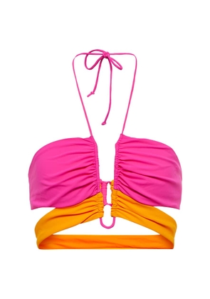 Nensi Dojaka Ruched halterneck bikini top