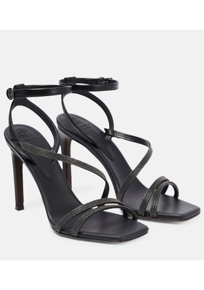 Brunello Cucinelli Embellished leather sandals