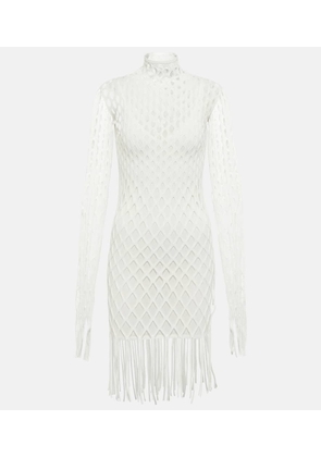 Dion Lee Fishnet high-neck minidress