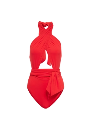 Karla Colletto Cutout halterneck swimsuit