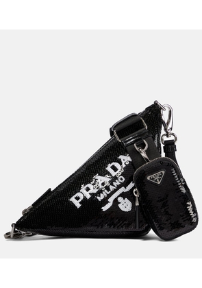 Prada Triangle sequin shoulder bag