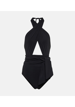 Karla Colletto Cutout halterneck swimsuit