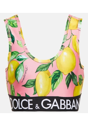 Dolce&Gabbana Printed sports bra