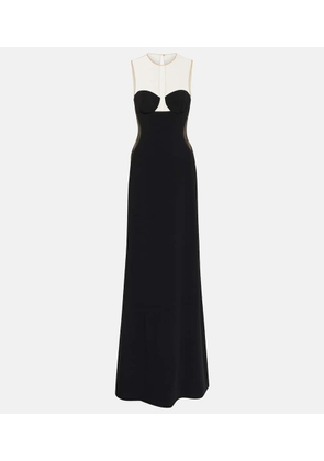 Stella McCartney Mesh-paneled crepe gown