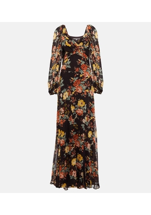 Veronica Beard Avani floral printed silk maxi dress