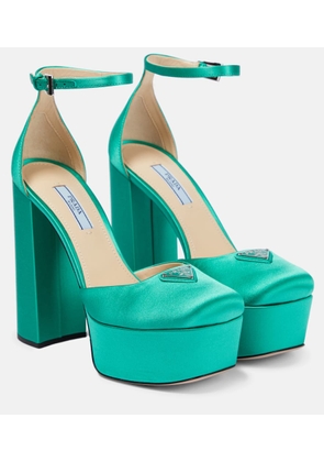 Prada Satin platform pumps
