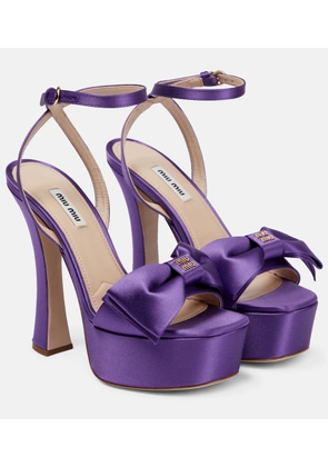 Miu Miu Satin platform sandals
