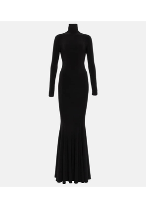 Norma Kamali Turtleneck jersey gown