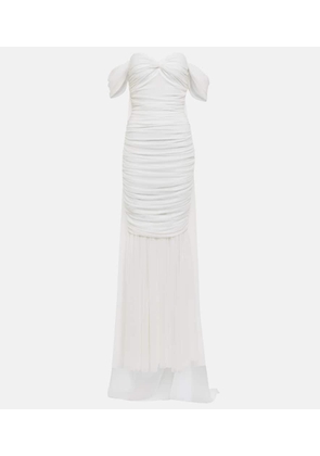 Norma Kamali Walter off-shoulder gown