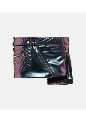 LaQuan Smith Metallic PVC miniskirt