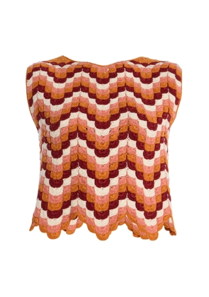 ESCVDO Exclusive Rivieria Nieva Cotton Top - Moda Operandi