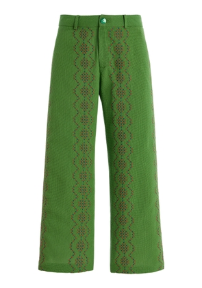 LA VESTE Punto de Cruz Cotton Pants - Moda Operandi
