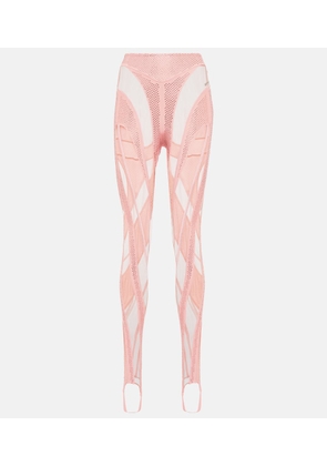 Mugler Paneled stirrup leggings