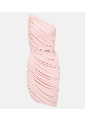 Norma Kamali Diana asymmetrical ruched minidress