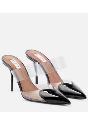 Alaia Cour patent leather and PU mules