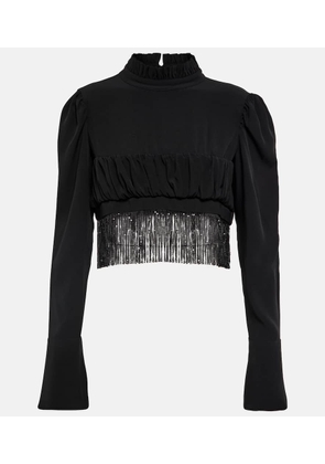 Rabanne Embellished crop top